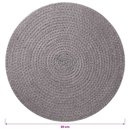 vidaXL Jute Placemets 4 pcs Grey 100% Tossa Jute