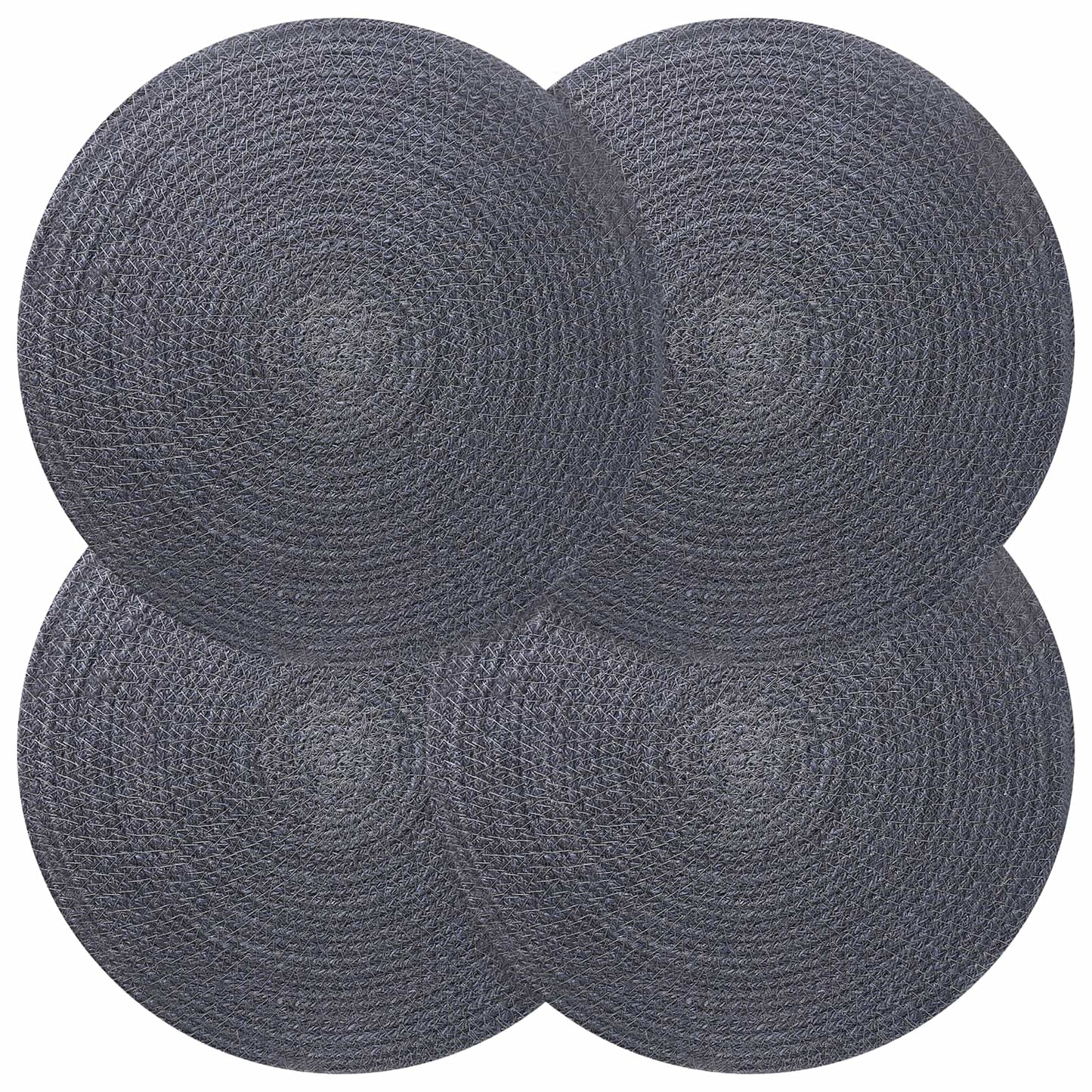 vidaXL Jute Placemets 4 pcs Dark grey 100% Tossa Jute