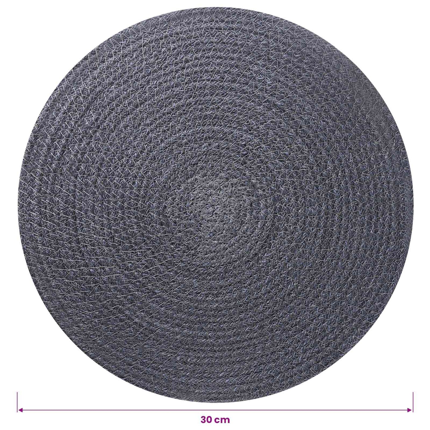 vidaXL Jute Placemets 4 pcs Dark grey 100% Tossa Jute