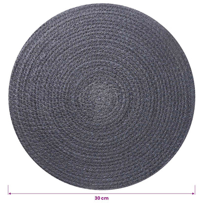vidaXL Jute Placemets 4 pcs Dark grey 100% Tossa Jute