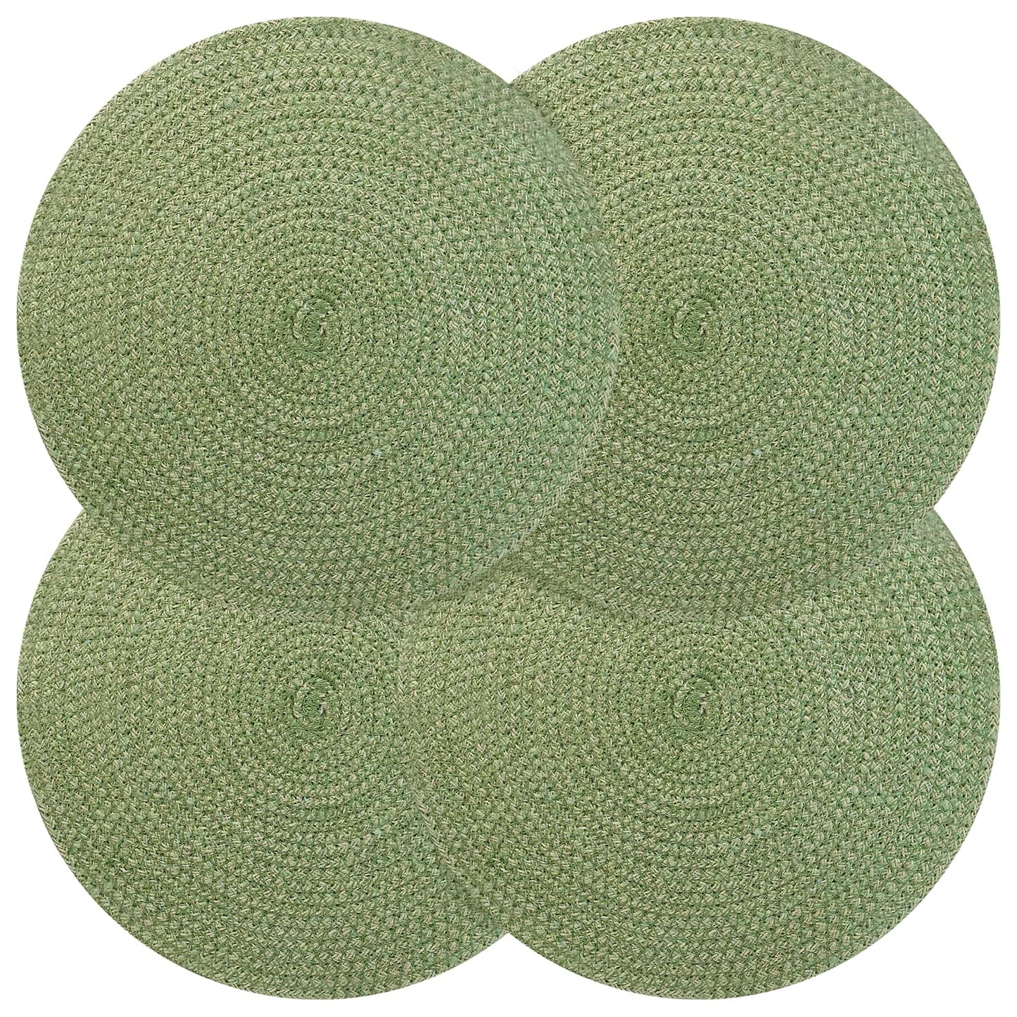 vidaXL Jute Placemets 4 pcs Olive green 100% Tossa Jute