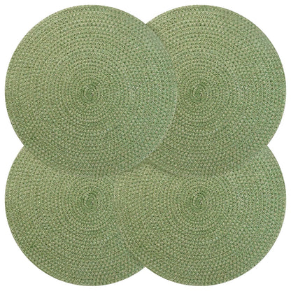 vidaXL Jute Placemets 4 pcs Olive green 100% Tossa Jute