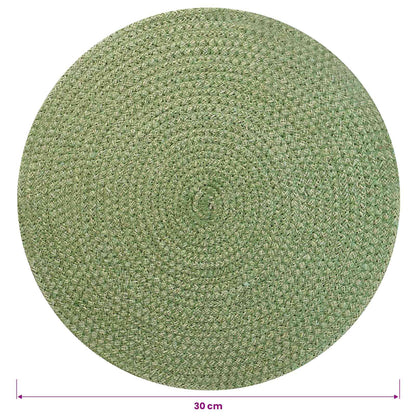 vidaXL Jute Placemets 4 pcs Olive green 100% Tossa Jute