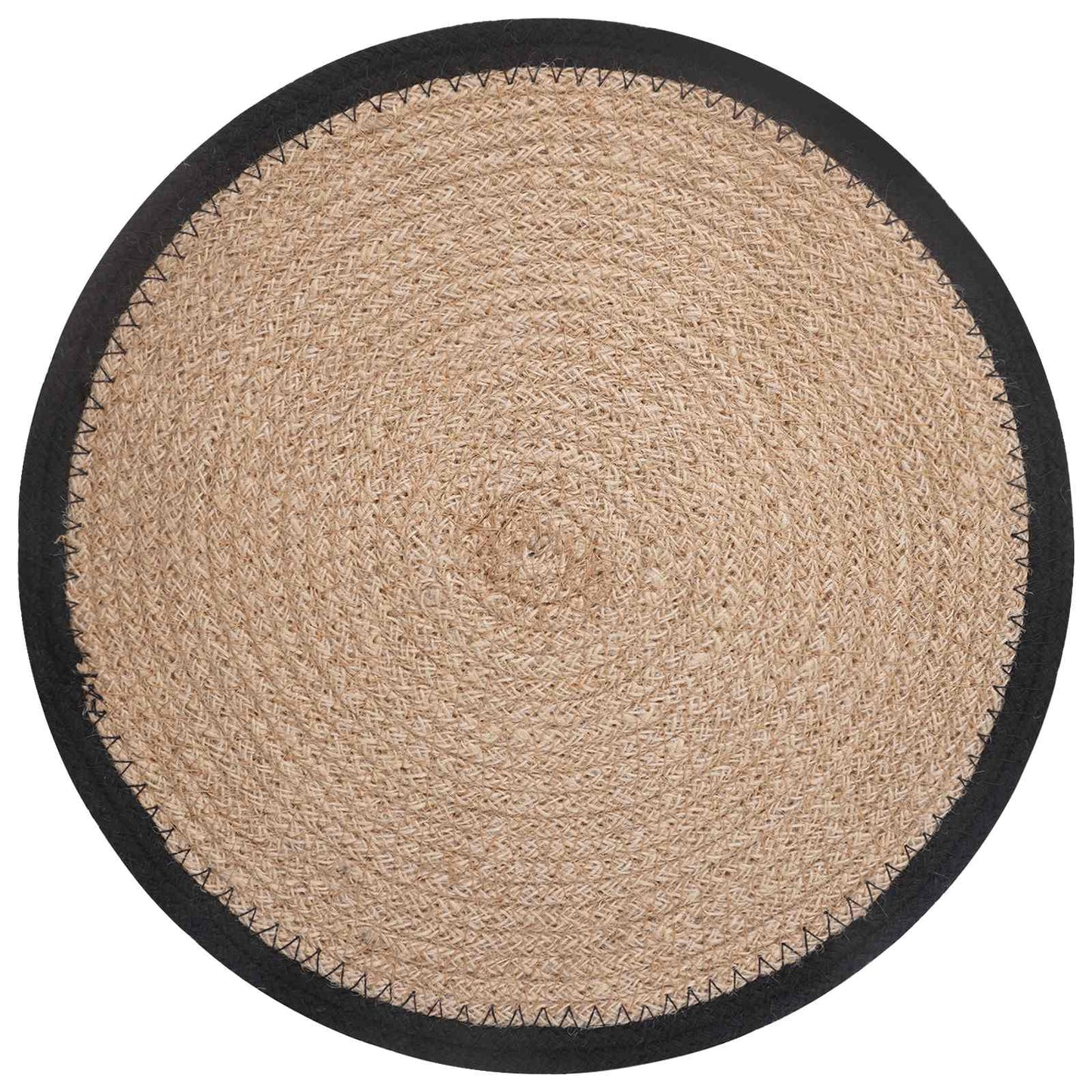 vidaXL Jute Placemets 6 pcs Natural and Black 100% Tossa Jute