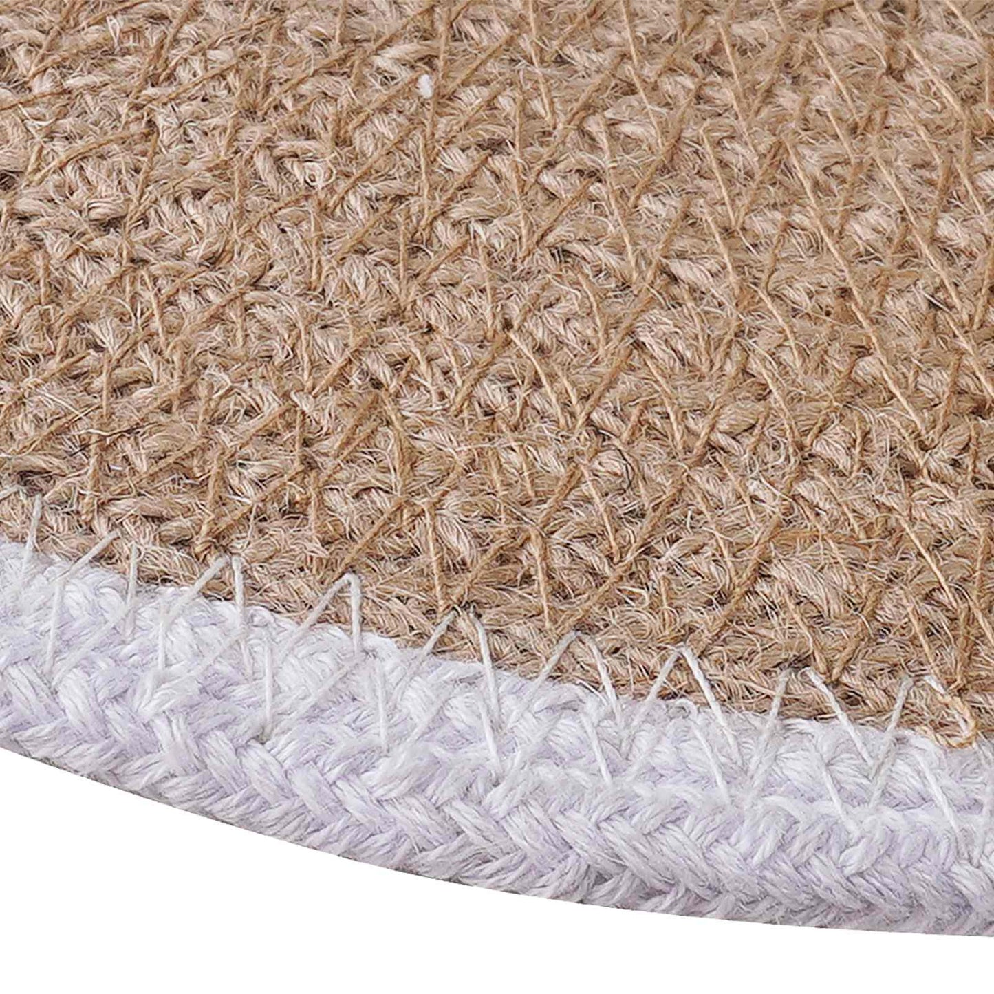 vidaXL Jute Placemets 12 pcs Natural and White 100% Tossa Jute