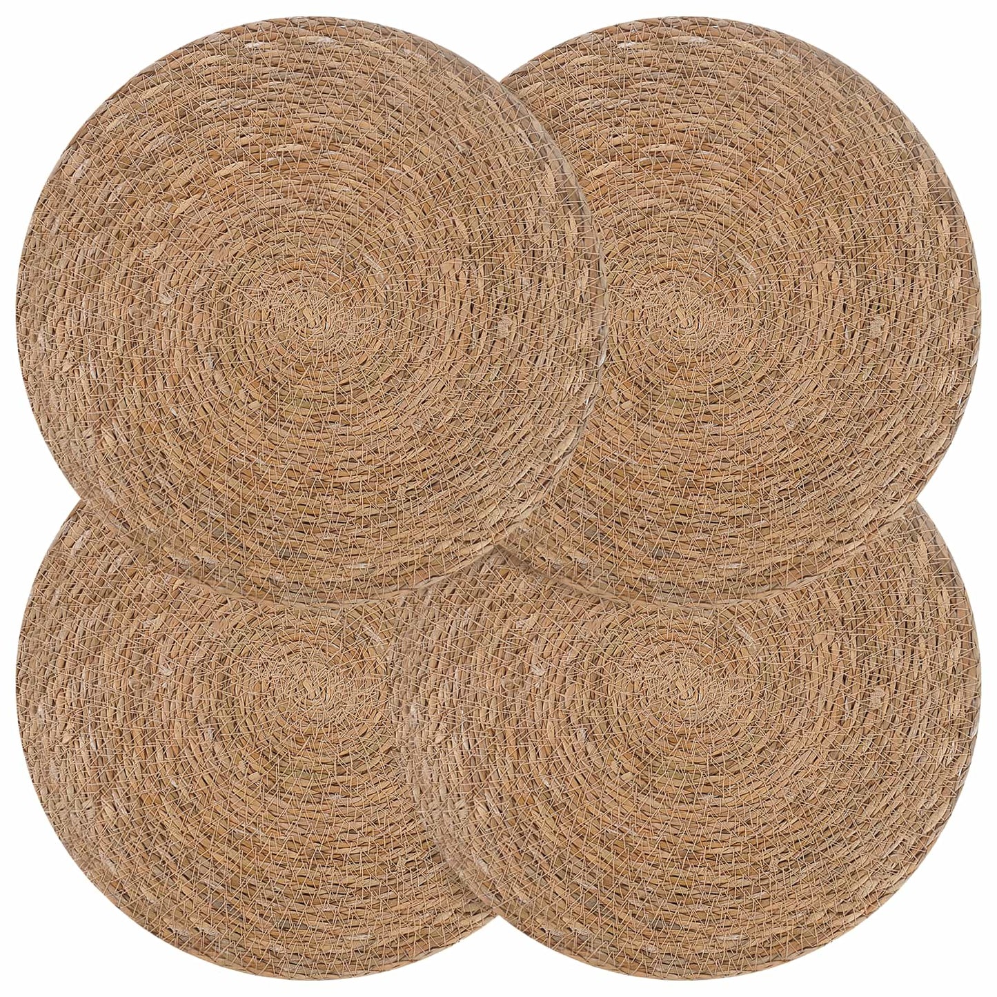 vidaXL Seagrass Placemets 4 pcs Natural 100% Seagrass