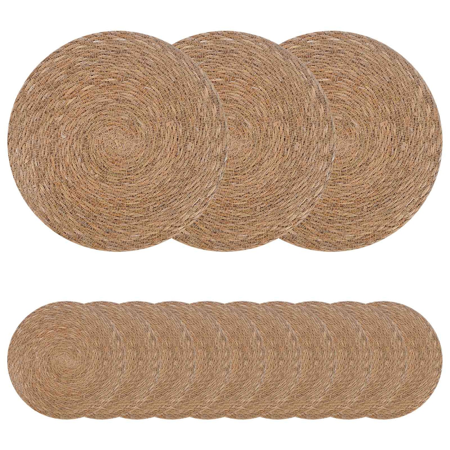 vidaXL Seagrass Placemets 50 pcs Natural 100% Seagrass