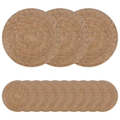 vidaXL Seagrass Placemets 50 pcs Natural 100% Seagrass
