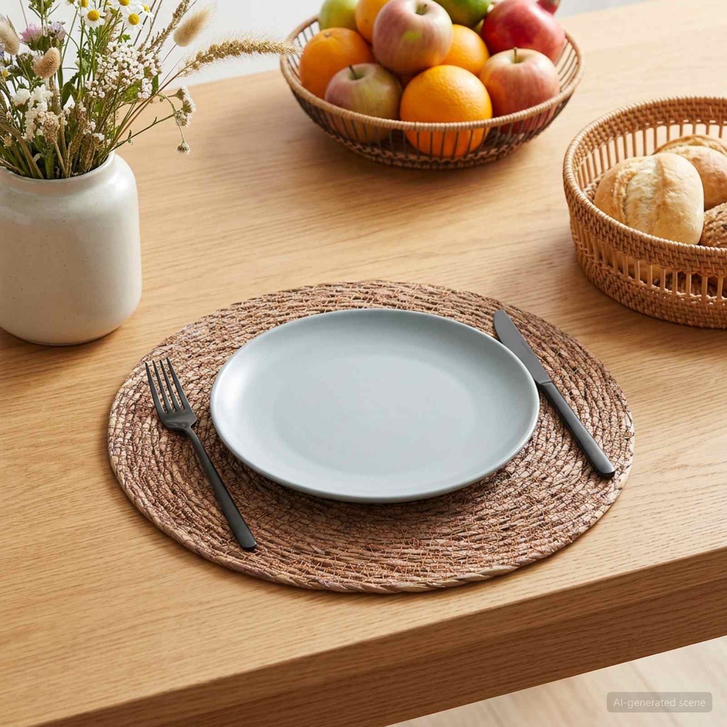 vidaXL Seagrass Placemets 4 pcs Brown 100% Seagrass