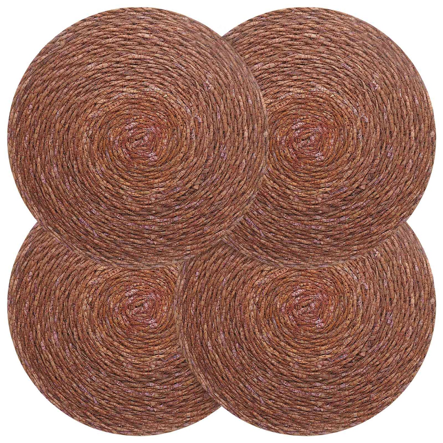vidaXL Seagrass Placemets 4 pcs Brown 100% Seagrass
