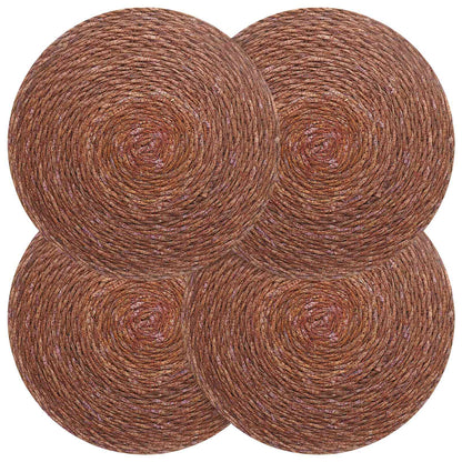 vidaXL Seagrass Placemets 4 pcs Brown 100% Seagrass