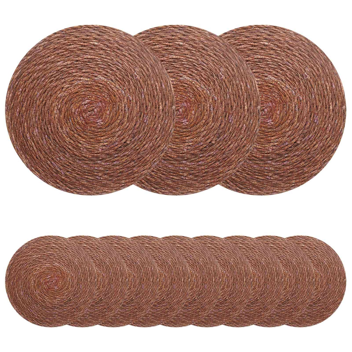 vidaXL Seagrass Placemets 12 pcs Brown 100% Seagrass