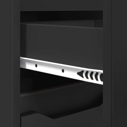vidaXL Bathroom Cabinet Black 30.5 x 30 x 101 cm Engineered Wood