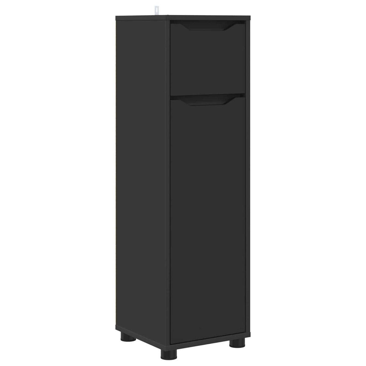 vidaXL Bathroom Cabinet Black 30.5 x 30 x 101 cm Engineered Wood