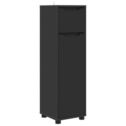vidaXL Bathroom Cabinet Black 30.5 x 30 x 101 cm Engineered Wood