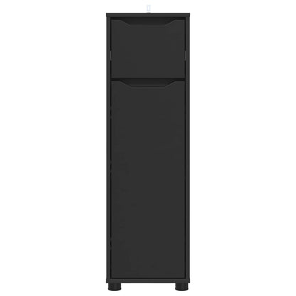 vidaXL Bathroom Cabinet Black 30.5 x 30 x 101 cm Engineered Wood