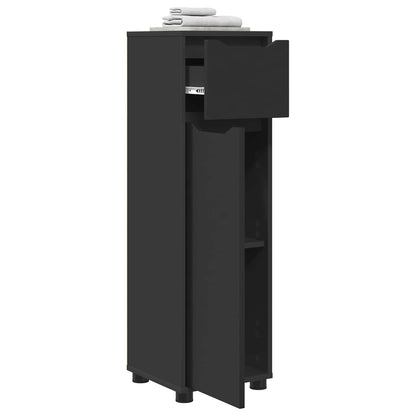 vidaXL Bathroom Cabinet Black 30.5 x 30 x 101 cm Engineered Wood