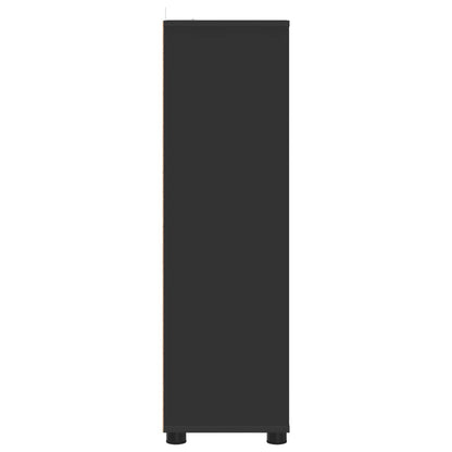 vidaXL Bathroom Cabinet Black 30.5 x 30 x 101 cm Engineered Wood