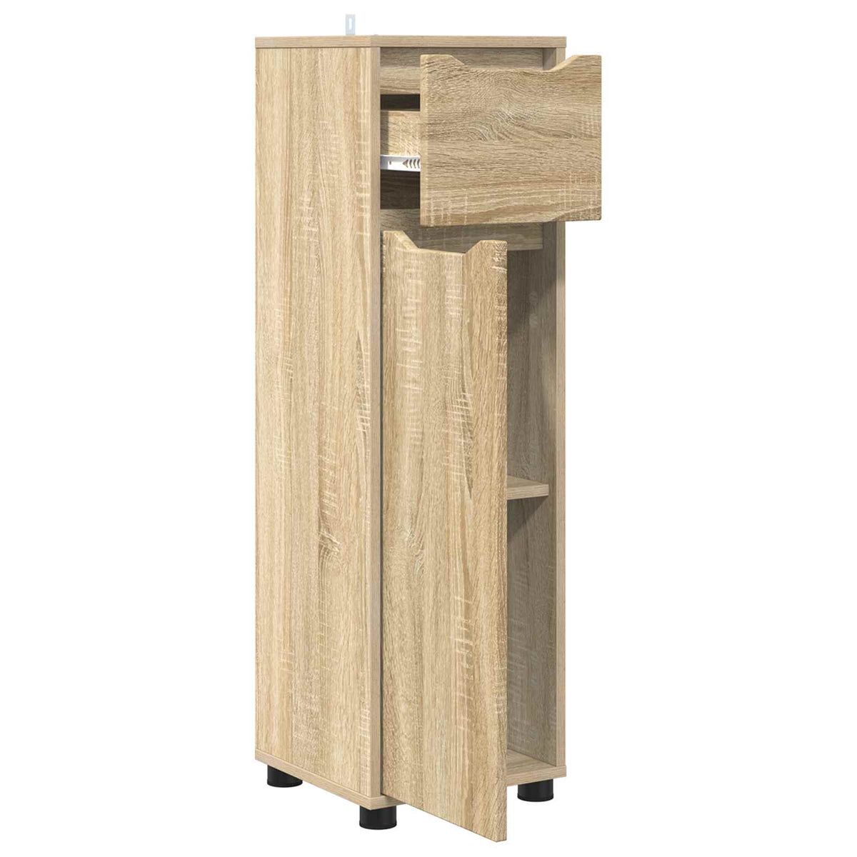 vidaXL Bathroom Cabinet Sonoma Oak 30.5 x 30 x 101 cm Engineered Wood
