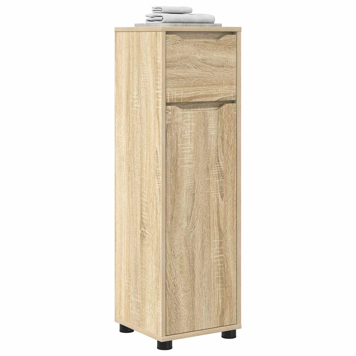 vidaXL Bathroom Cabinet Sonoma Oak 30.5 x 30 x 101 cm Engineered Wood