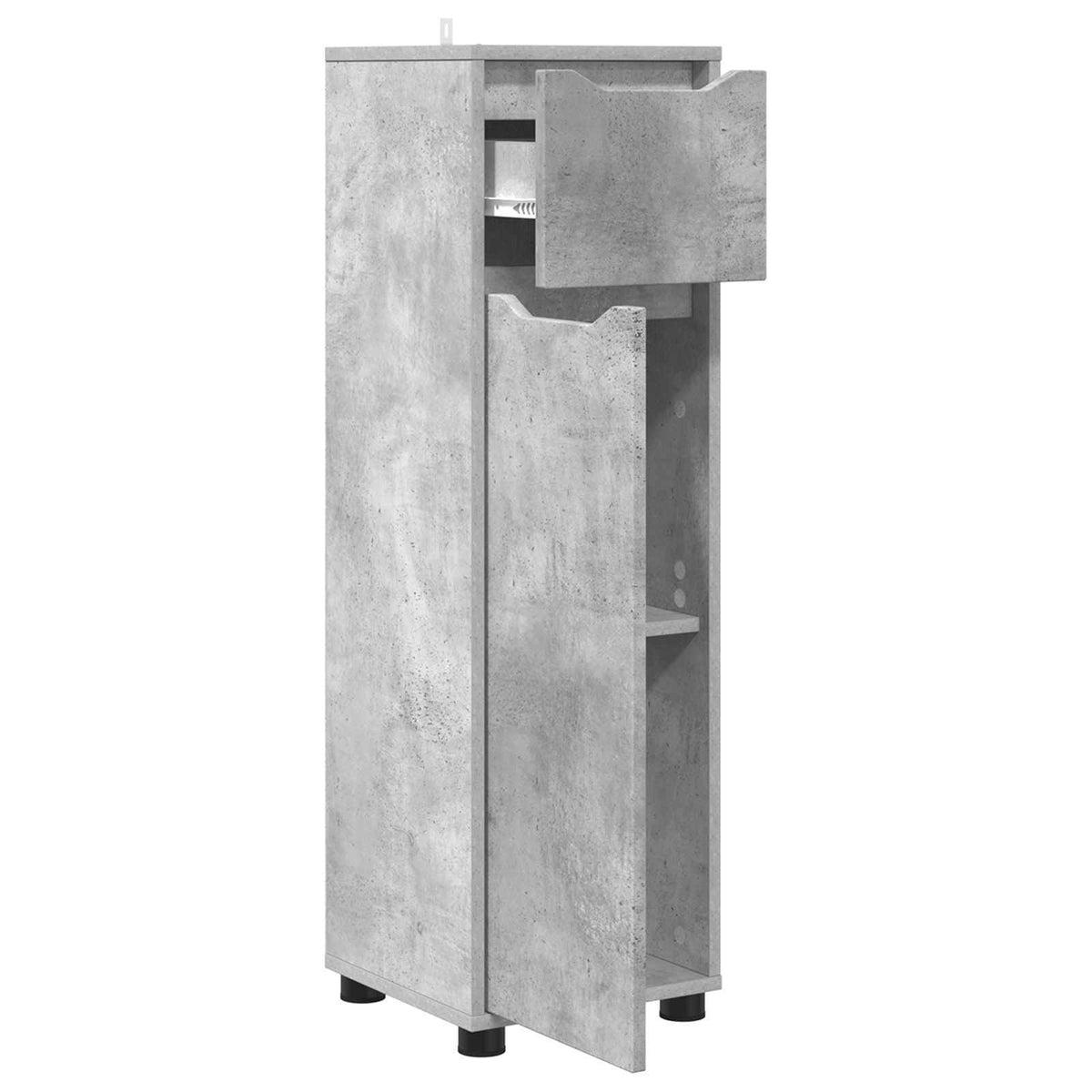 vidaXL Bathroom Cabinet Concrete Grey 30.5 x 30 x 101 cm