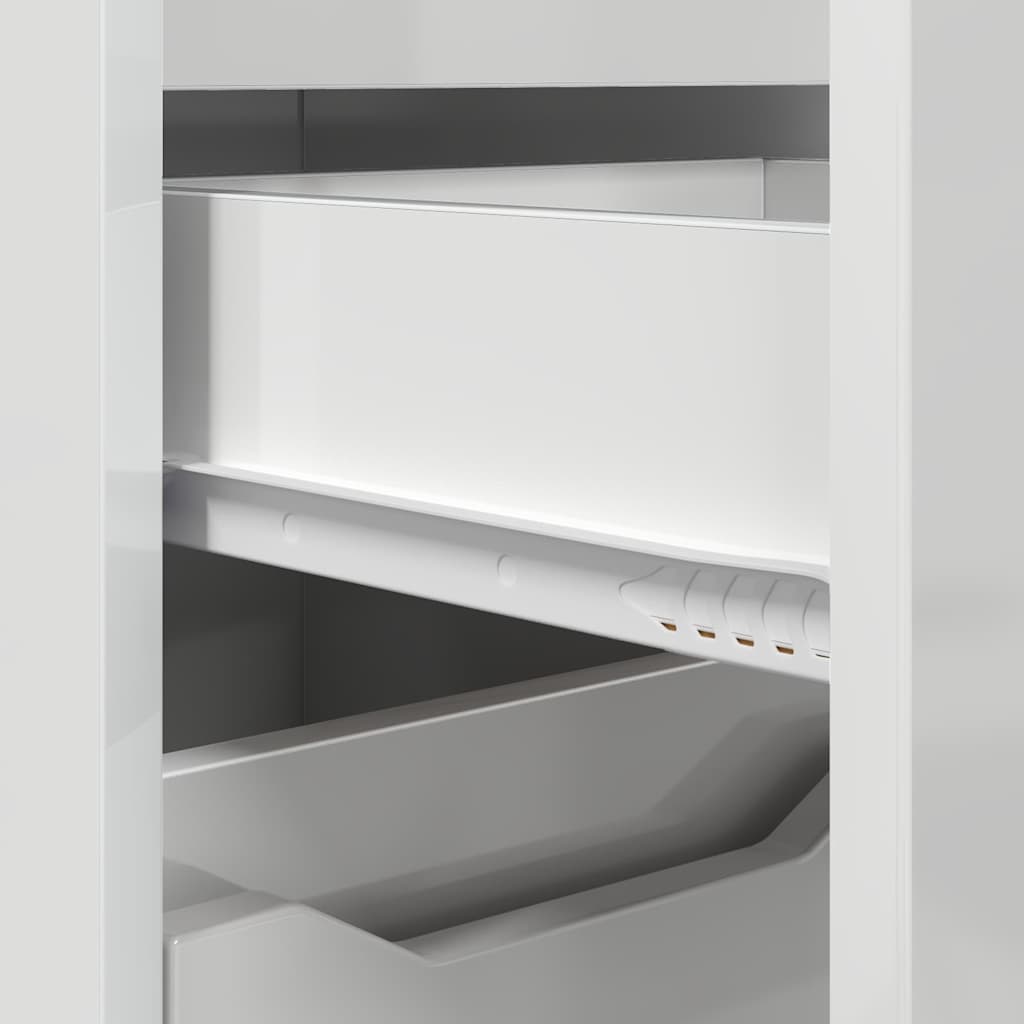 vidaXL Bathroom Cabinet High Gloss White 30.5 x 30 x 101 cm