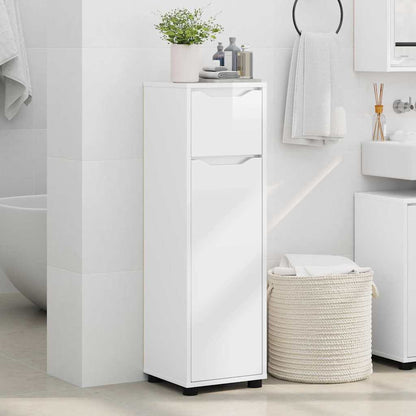vidaXL Bathroom Cabinet High Gloss White 30.5 x 30 x 101 cm
