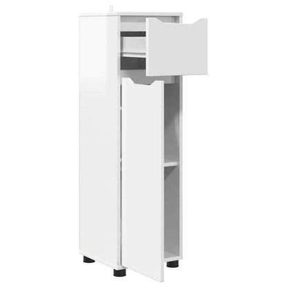 vidaXL Bathroom Cabinet High Gloss White 30.5 x 30 x 101 cm