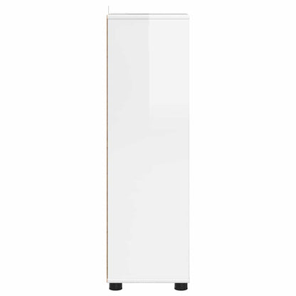 vidaXL Bathroom Cabinet High Gloss White 30.5 x 30 x 101 cm
