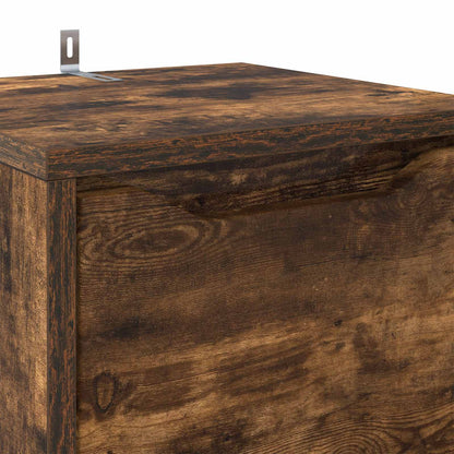 vidaXL Bathroom Cabinet Smoked Oak 30.5 x 30 x 101 cm Engineered Wood
