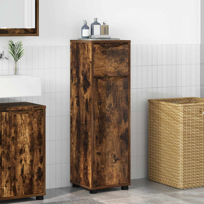 vidaXL Bathroom Cabinet Smoked Oak 30.5 x 30 x 101 cm Engineered Wood
