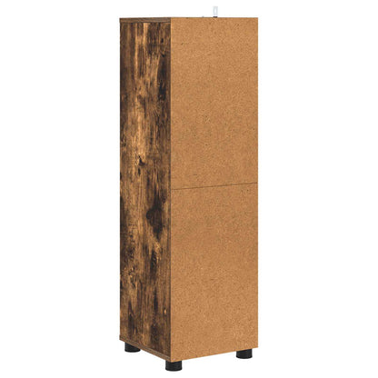 vidaXL Bathroom Cabinet Smoked Oak 30.5 x 30 x 101 cm Engineered Wood
