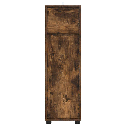 vidaXL Bathroom Cabinet Smoked Oak 30.5 x 30 x 101 cm Engineered Wood