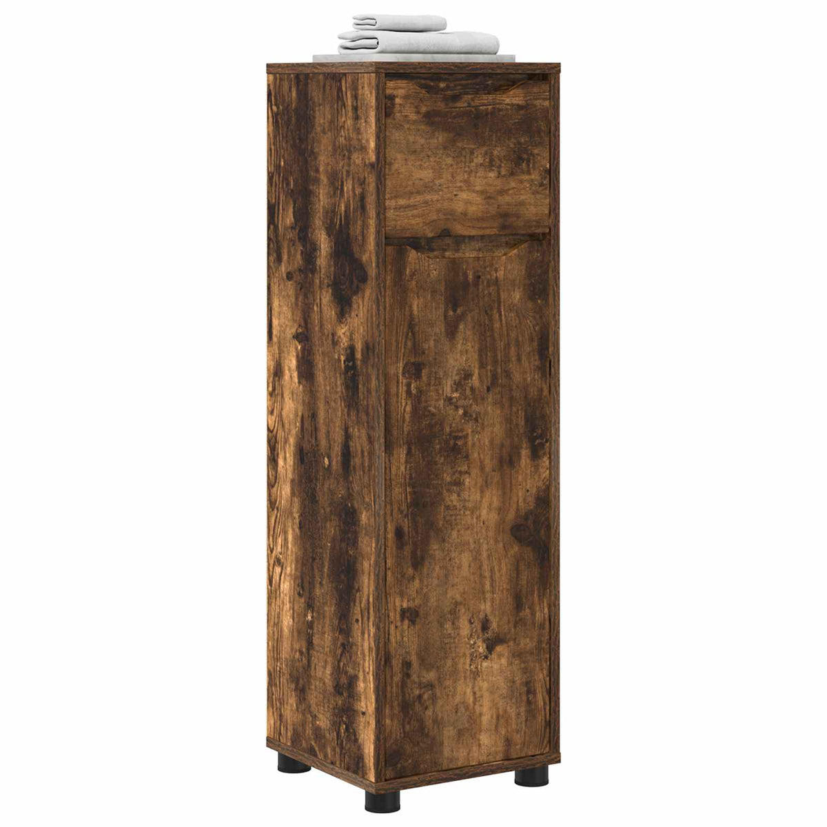 vidaXL Bathroom Cabinet Smoked Oak 30.5 x 30 x 101 cm Engineered Wood
