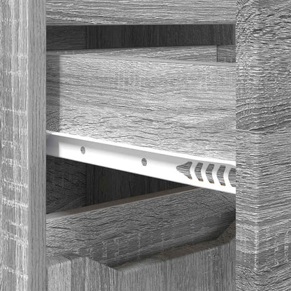 vidaXL Bathroom Cabinet Grey Sonoma 30.5 x 30 x 101 cm Engineered Wood