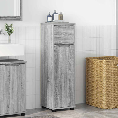 vidaXL Bathroom Cabinet Grey Sonoma 30.5 x 30 x 101 cm Engineered Wood