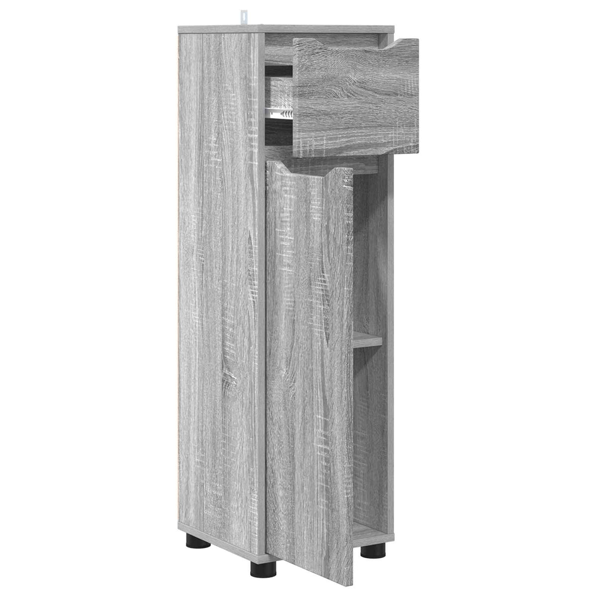 vidaXL Bathroom Cabinet Grey Sonoma 30.5 x 30 x 101 cm Engineered Wood