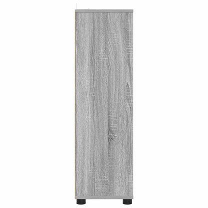 vidaXL Bathroom Cabinet Grey Sonoma 30.5 x 30 x 101 cm Engineered Wood