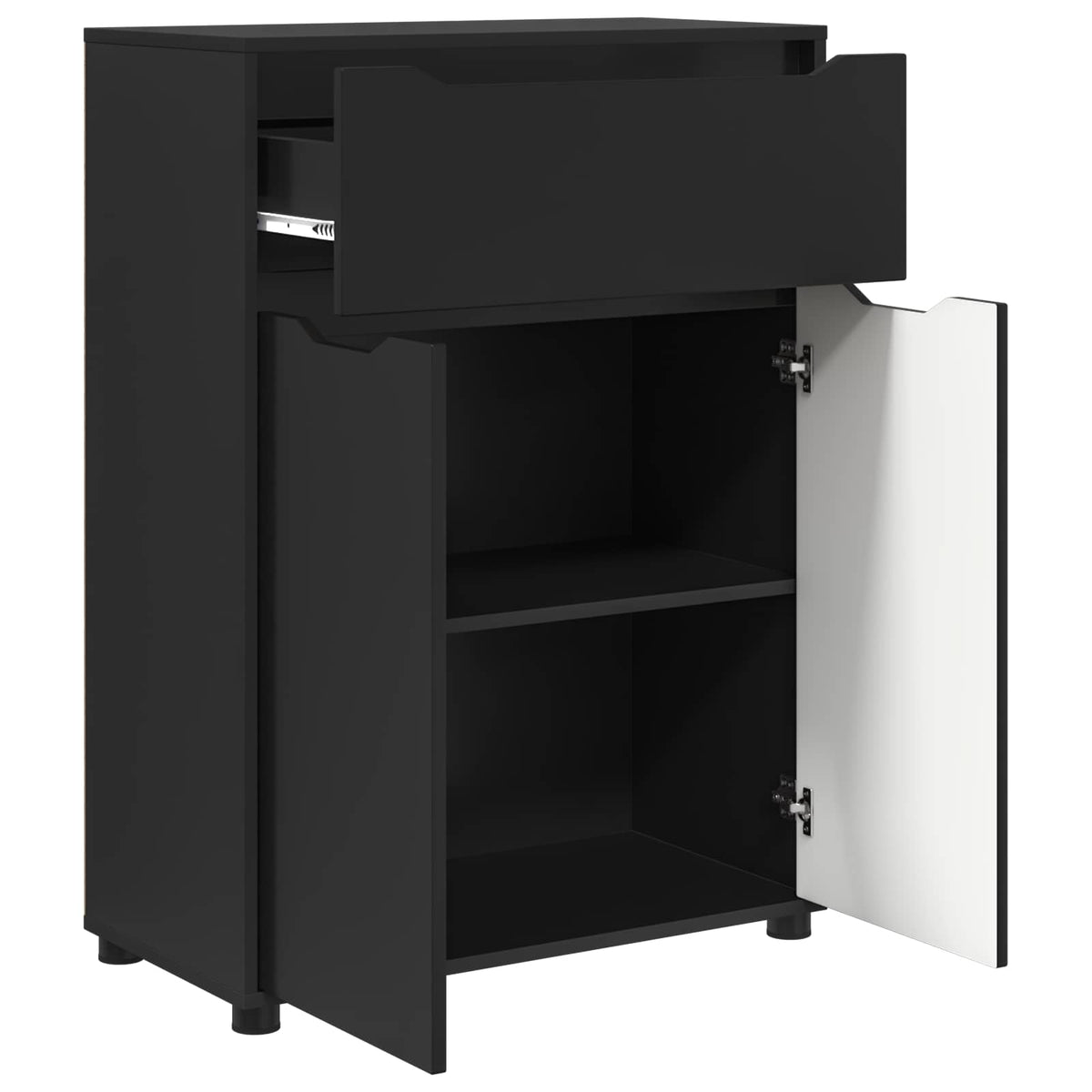 vidaXL Bathroom Cabinet Black 72.5 x 36.5 x 100 cm Engineered Wood