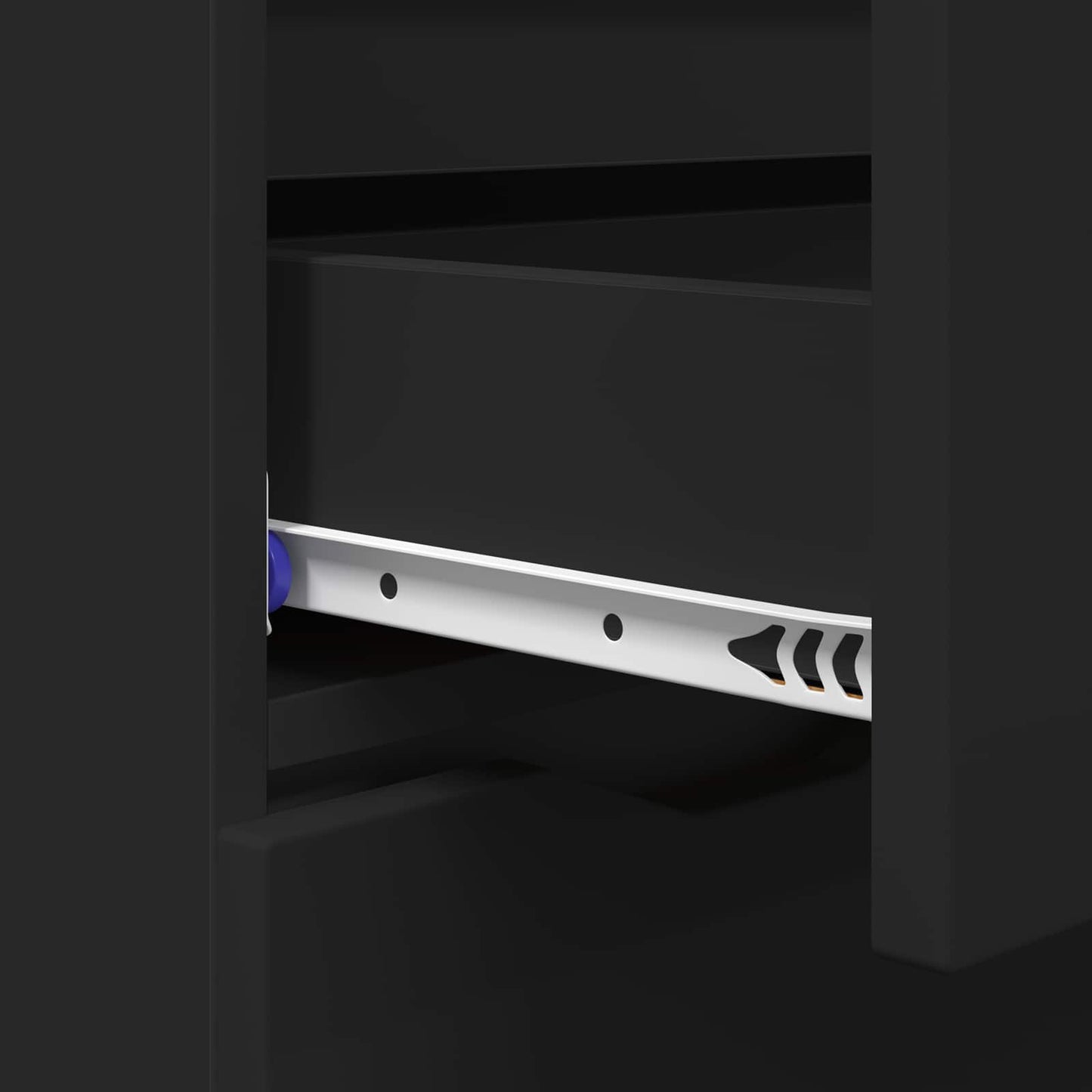 vidaXL Sideboard with Drawer Black 100 x 30 x 65.6 Engineered Wood
