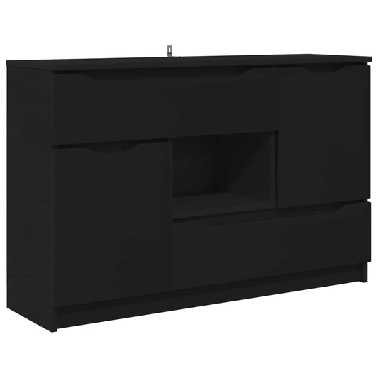 vidaXL Sideboard Black 100 x 30 x 65.6 Engineered Wood