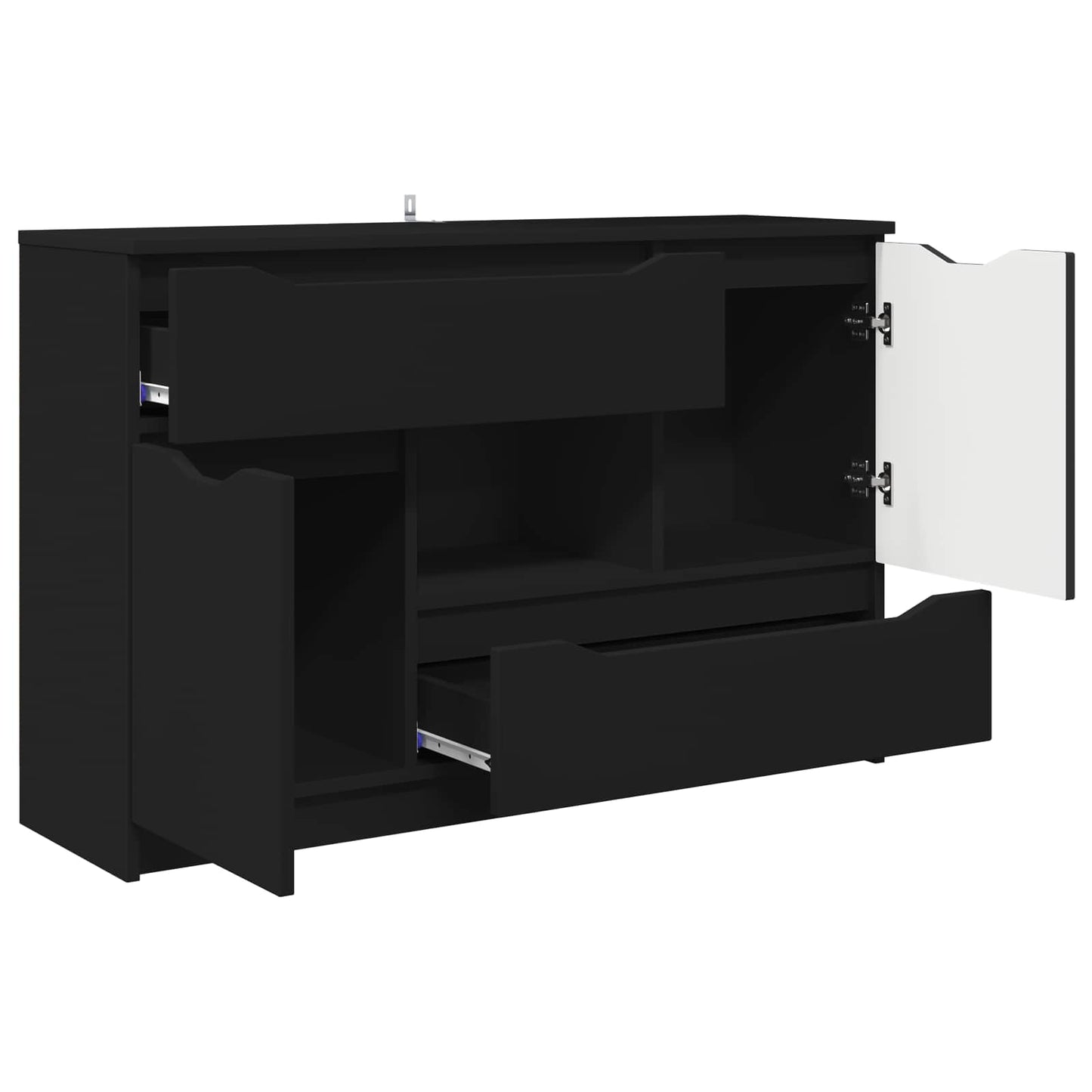 vidaXL Sideboard Black 100 x 30 x 65.6 Engineered Wood