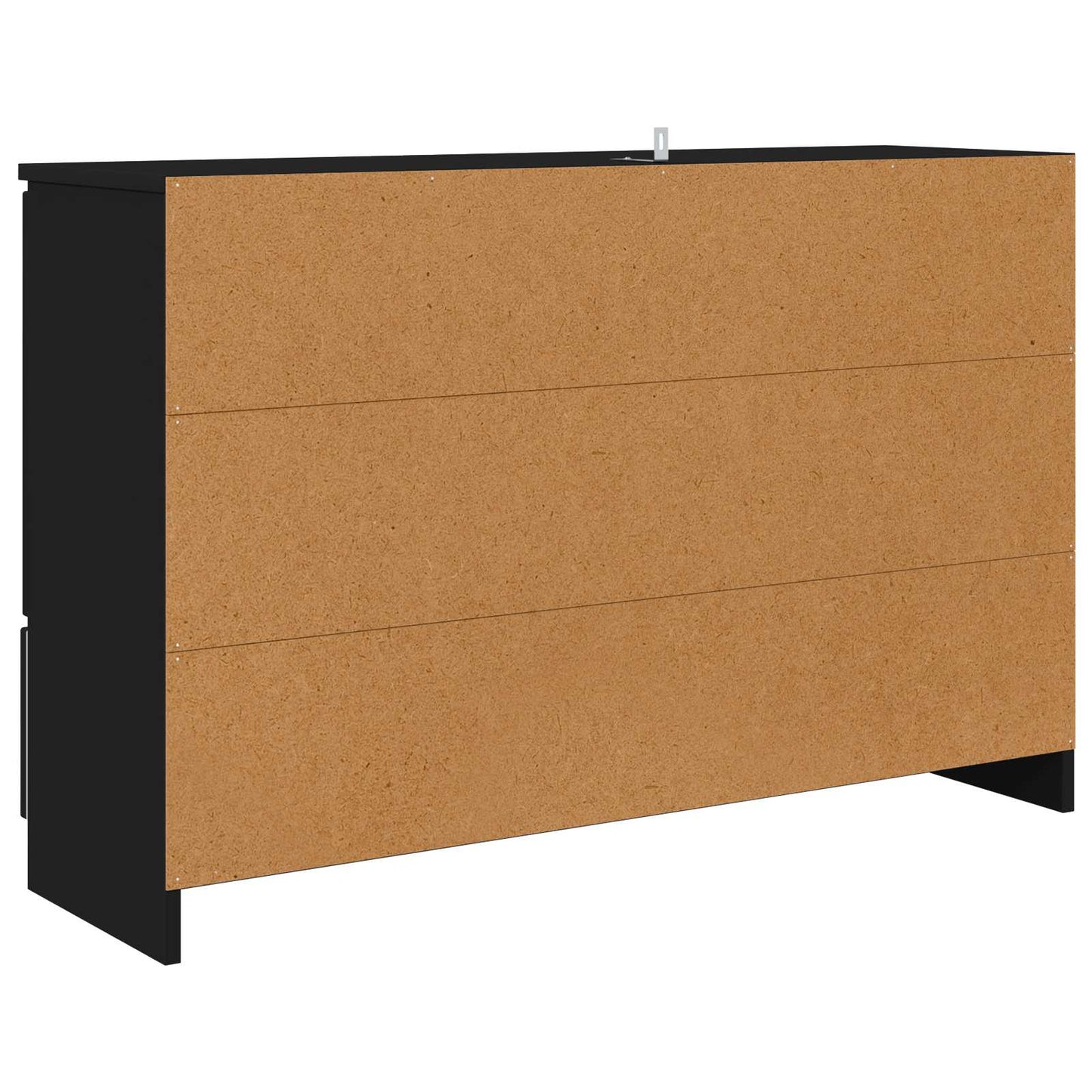 vidaXL Sideboard with Drawer Black 100 x 30 x 65.6 Engineered Wood