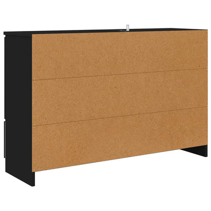 vidaXL Sideboard with Drawer Black 100 x 30 x 65.6 Engineered Wood