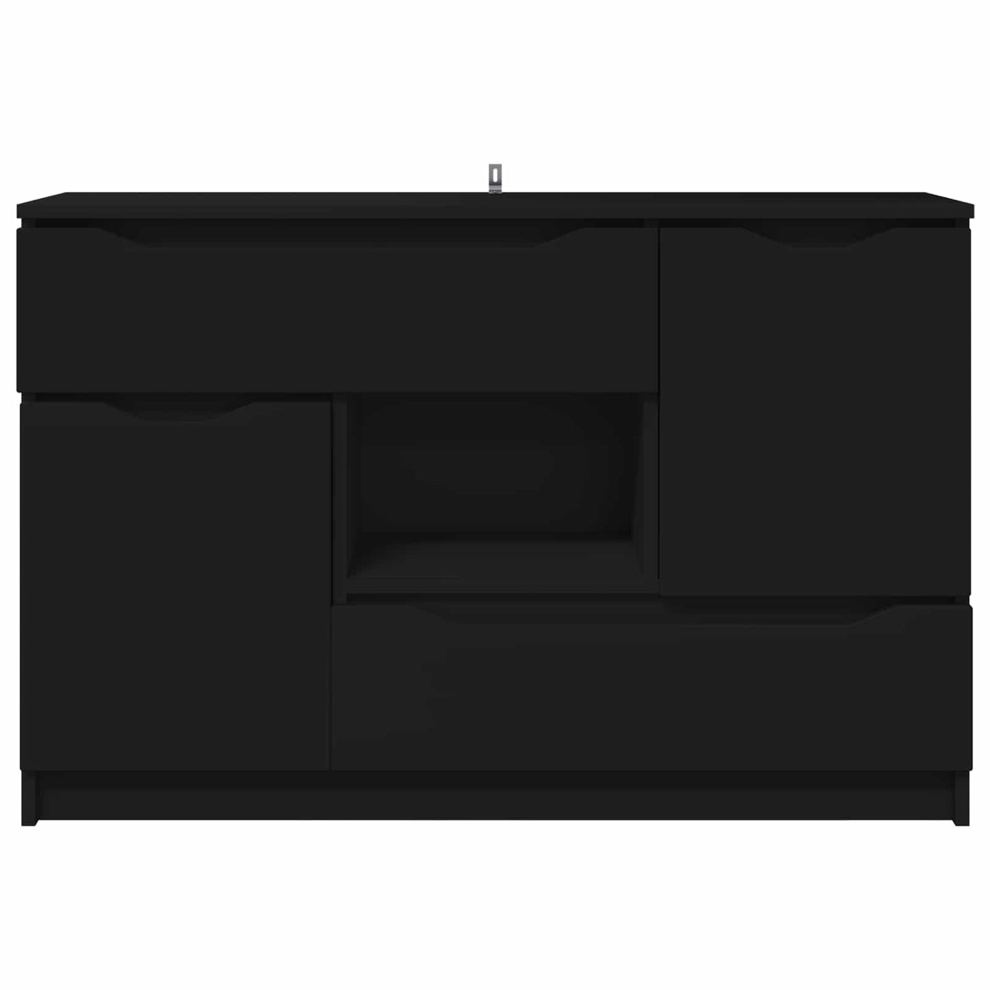 vidaXL Sideboard with Drawer Black 100 x 30 x 65.6 Engineered Wood