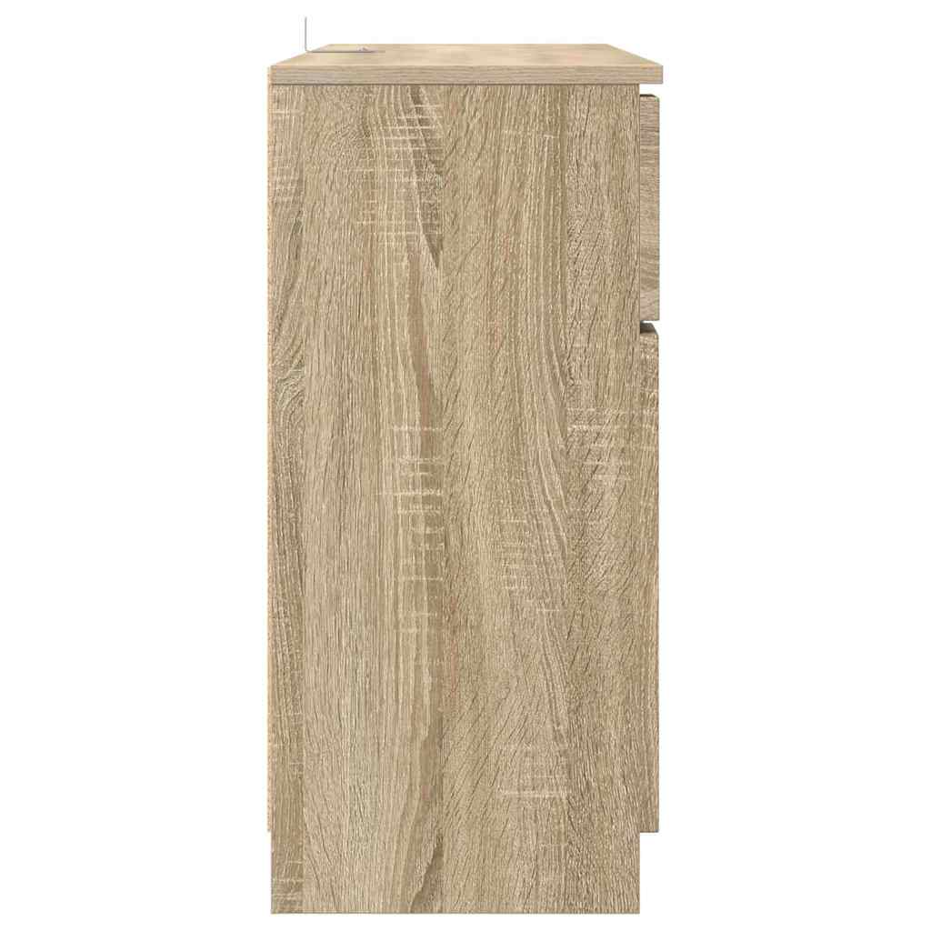 vidaXL Sideboard Sonoma Oak 100 x 30 x 65.6 Engineered Wood