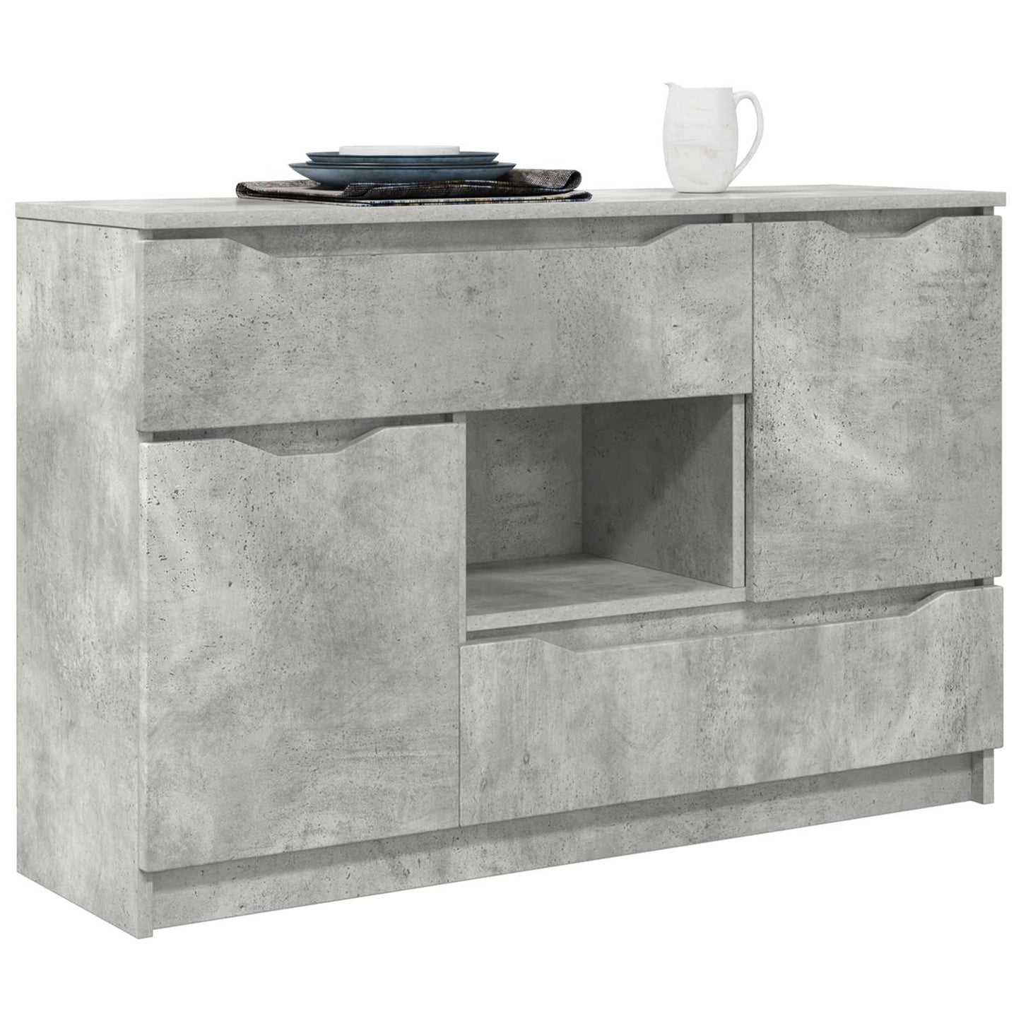 vidaXL Sideboard Concrete Grey 100 x 30 x 65.6 Engineered Wood
