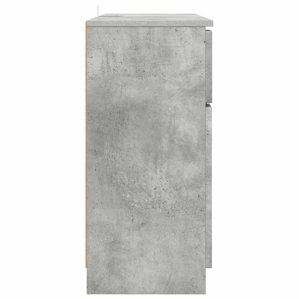 vidaXL Sideboard Concrete Grey 100 x 30 x 65.6 Engineered Wood