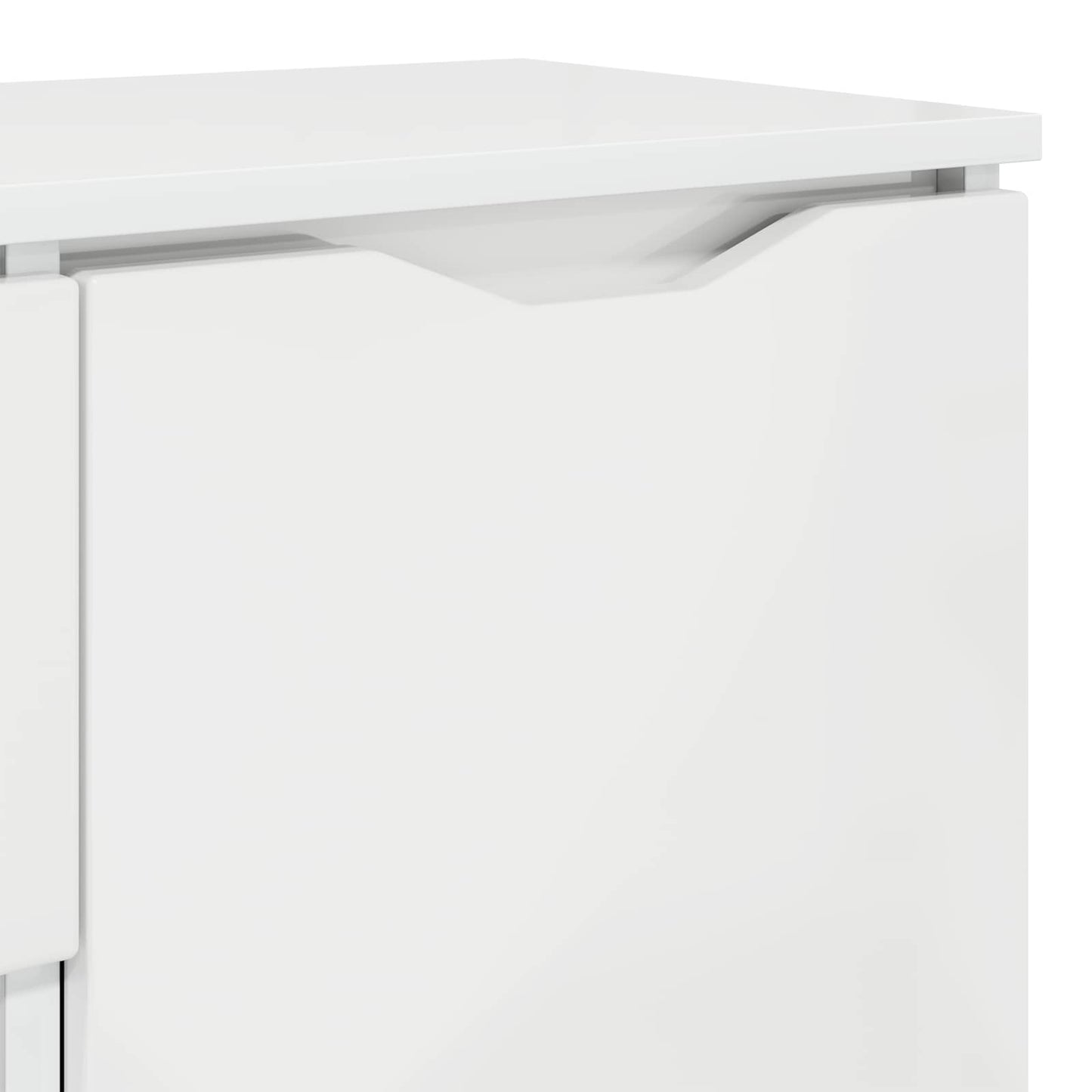vidaXL Sideboard High Gloss White 100 x 30 x 65.6 Engineered Wood