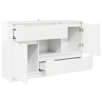vidaXL Sideboard High Gloss White 100 x 30 x 65.6 Engineered Wood